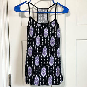 Garage purple black spaghetti strap tank top size xs